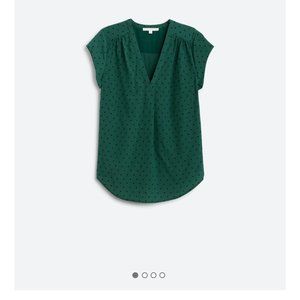 Stitch Fix FUN2FUN Lillian Velvet Detail Blouse, EUC, large